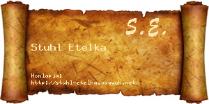 Stuhl Etelka névjegykártya