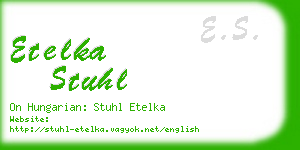 etelka stuhl business card